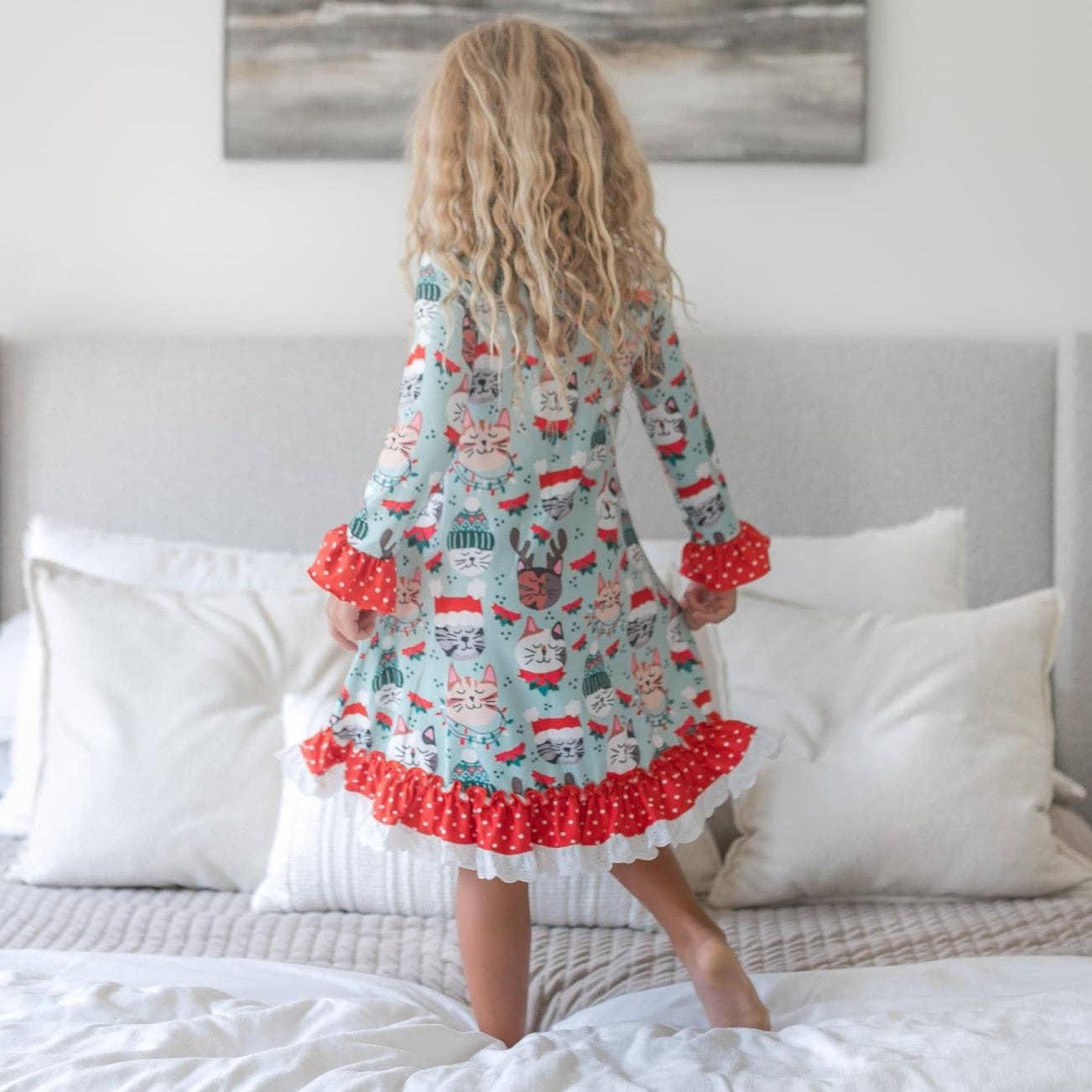 Christmas Cats Lounge Gown