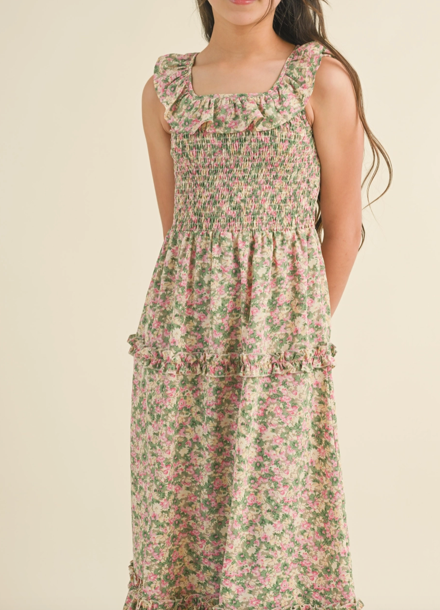 Floral Country Club Casual Dress - Girls