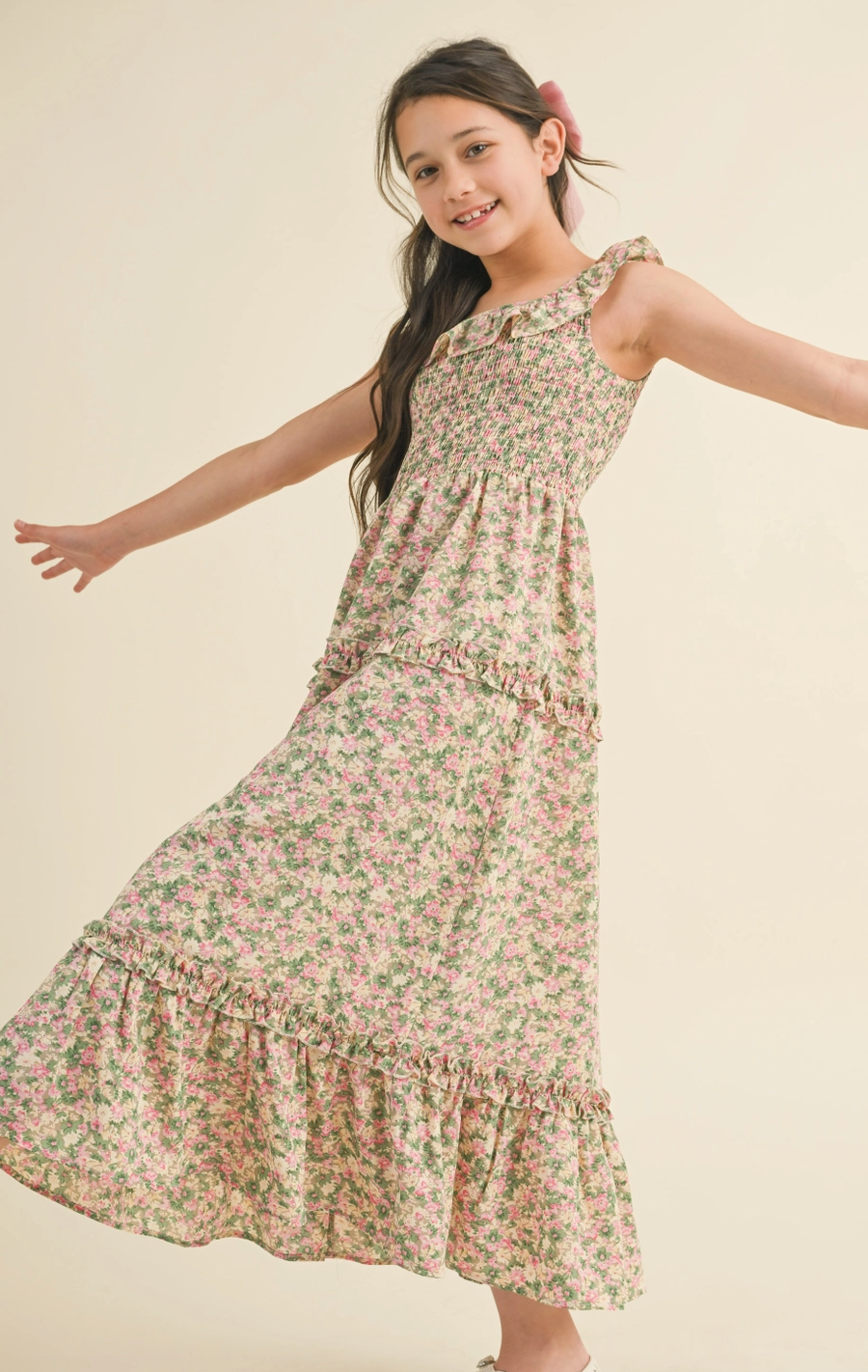 Floral Country Club Casual Dress - Girls