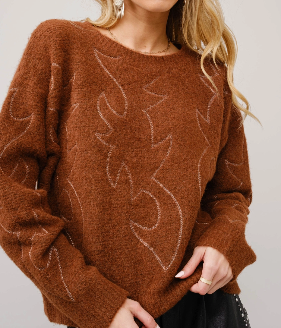 Cowgirl Spaghetti Sweater  - Women