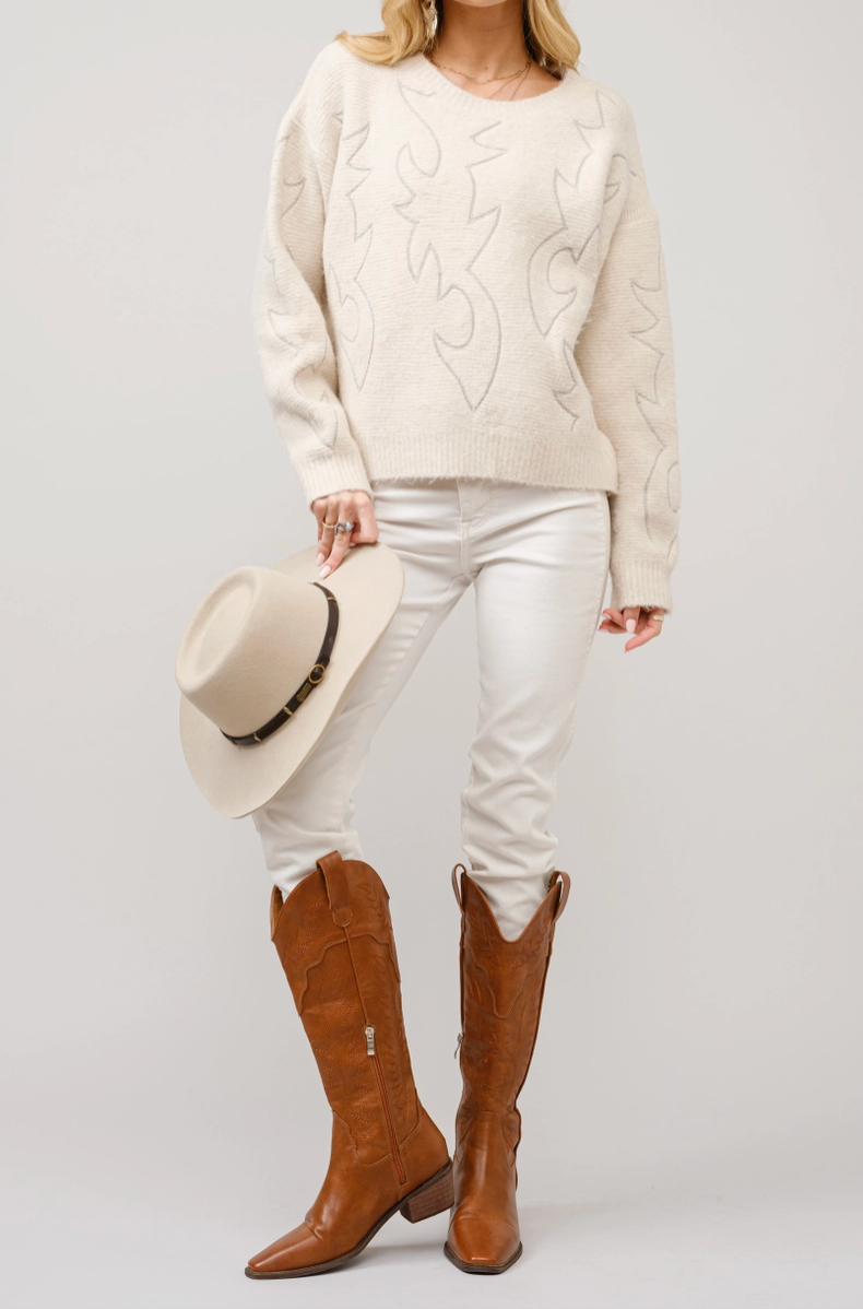 Cowgirl Spaghetti Sweater  - Women