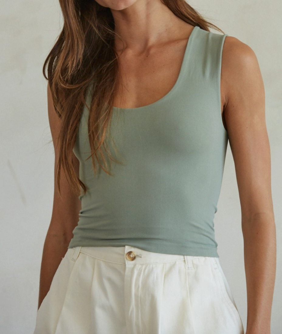 Double Layered Basic Top- Women