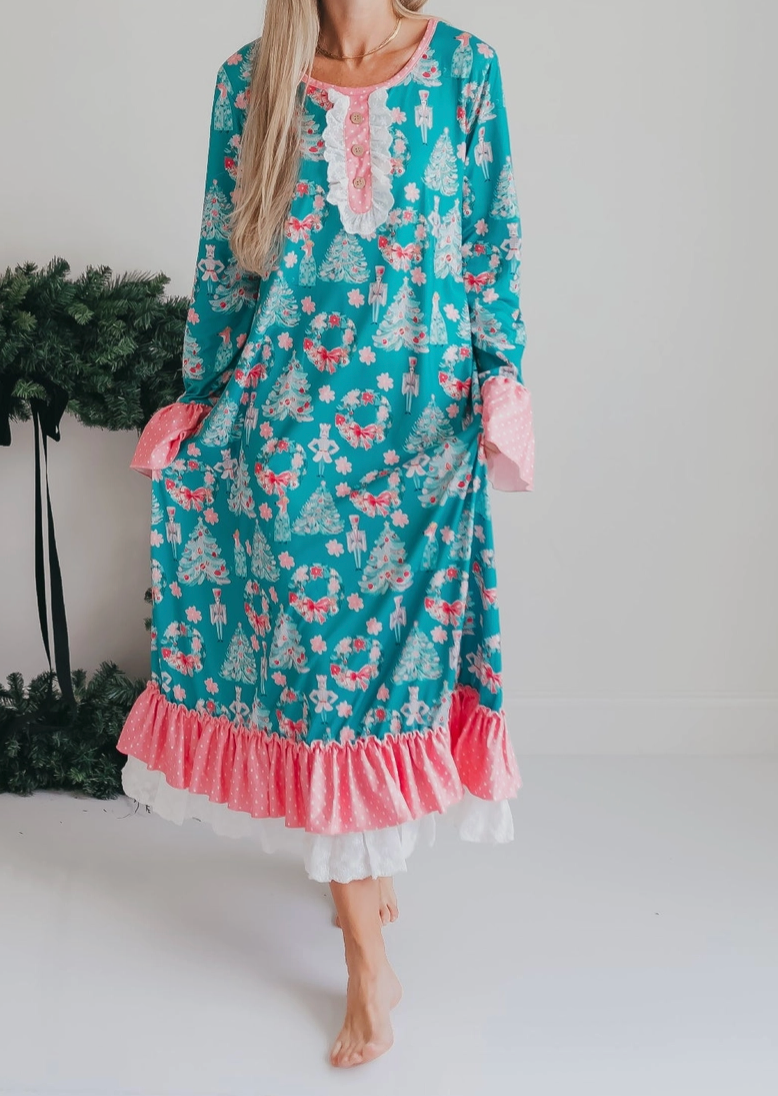 Nutcracker Christmas Lounge Gown - Women