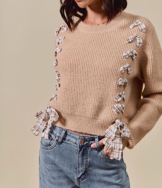 nude with rustic country lace details