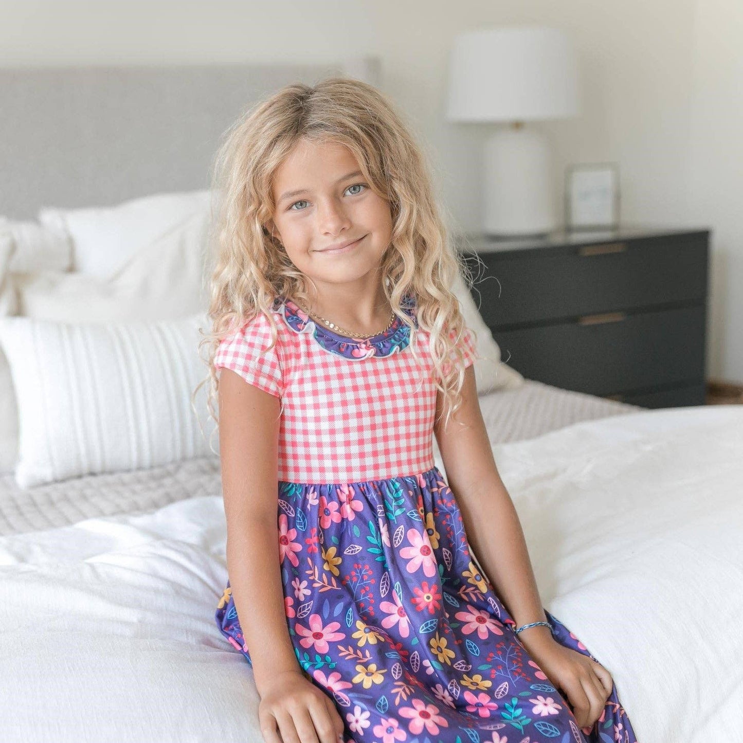 girls super soft dress for lounge or play old money east coast core 