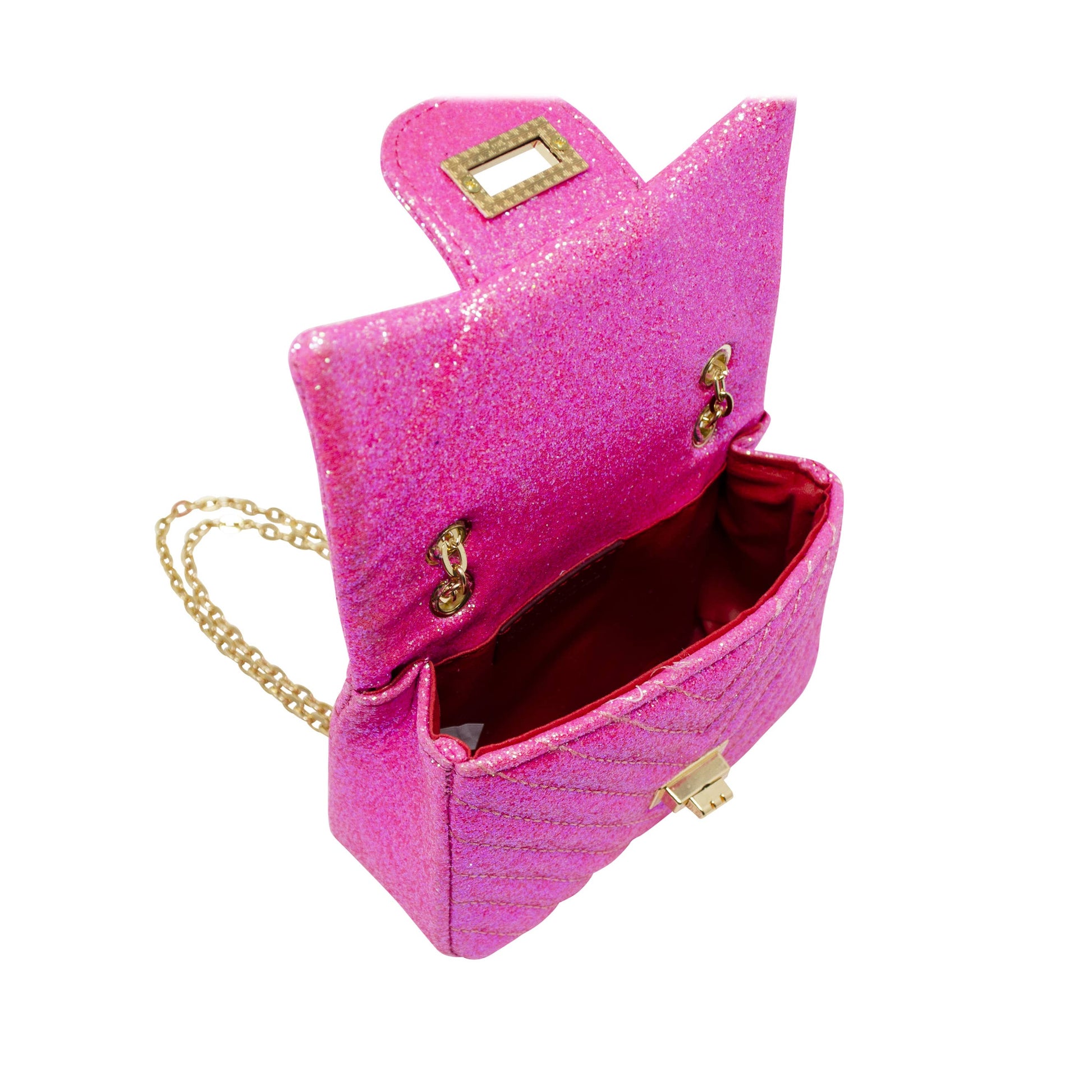 gold and pink sparkle handbag for girls bday gift