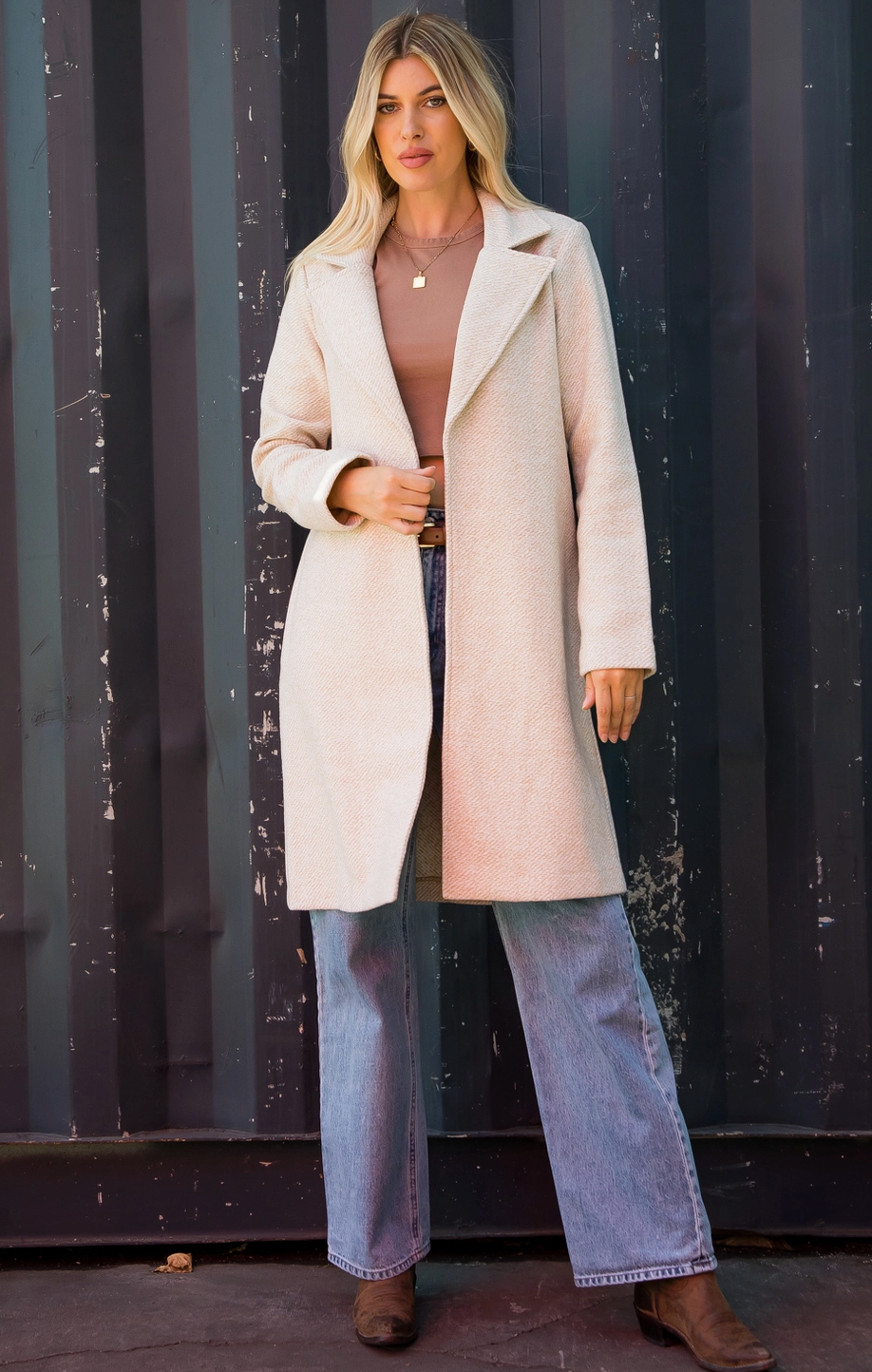 trench style long coat