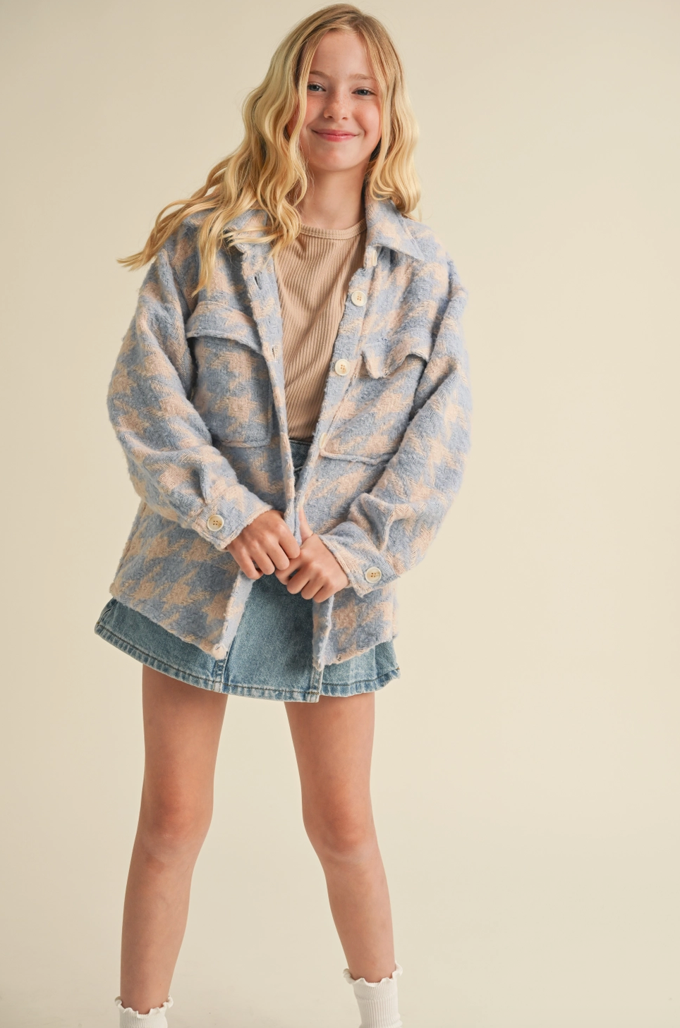 kids apparel rose sky blue jacket